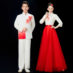 新款男女大合唱演出服学生红歌比赛诗歌朗诵舞台表演服主持人服装