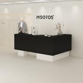 转角收银柜台服装 店小型多功能中岛台L型吧台桌美容院接待前台柜