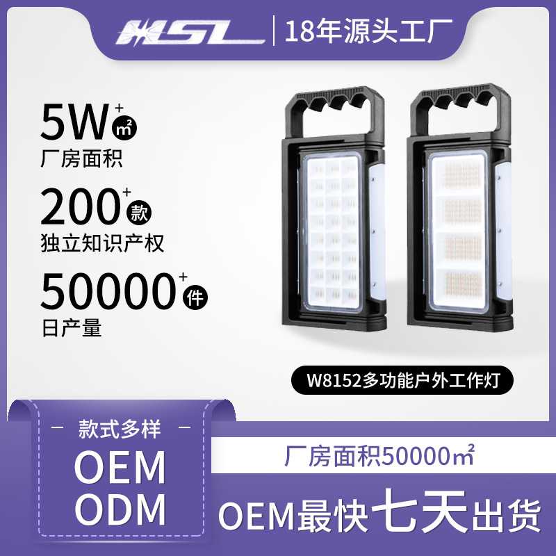 新款LED高亮度工作灯磁吸便携360度调节8000毫安长续航工作灯