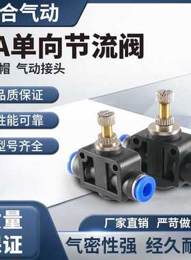 气动快插快速接头SA4/SA6管道阀SA8管道型节流阀SA10气管接头SA12