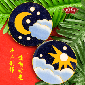 非遗团建活动简单2小时完成 景泰蓝掐丝珐琅杯垫DIY手工材料包