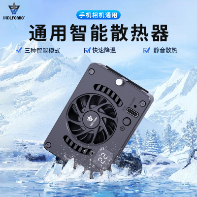 沃尔夫冈相机散热器F02 适用索尼A7M4/ZVE10佳能R5/R6尼康富士微单反视频录制直播拍摄超静音散热降温神器