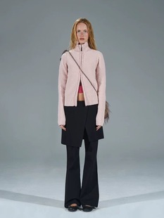 Take当心  黑色假两件设计感弹力搭片垂感微喇裙裤休闲裤Care