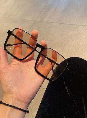 墨镜韩版个性网红款超大框方框眼镜女圆脸显脸小潮茶色蹦迪太阳镜