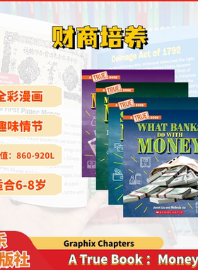 【新书预售 儿童财商认知培养】学乐钱是什么？系列4册Money培养良好财务习惯8-10岁儿童课外英文读物小兔子会花钱赚钱存钱捐钱