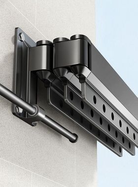 折叠晾衣架阳台家用飘窗晾衣杆晒被子收纳神器隐形晒衣服架壁挂式