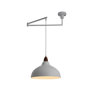 北欧现代可移位吊灯轨道简约书房岛台餐厅吧台餐桌摇臂伸缩吊灯u.