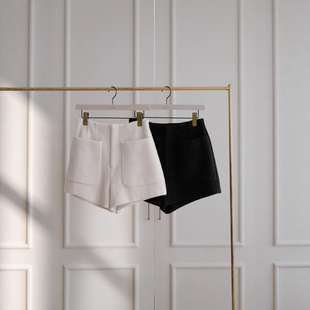 Her lip to 细闪羊毛圈圈纱短裤 千金风气质百搭显瘦不规则时尚