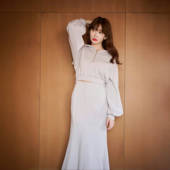 拉链海军领连衣裙 甜美荷叶边裙日系修身 lip 年货狂欢 Her