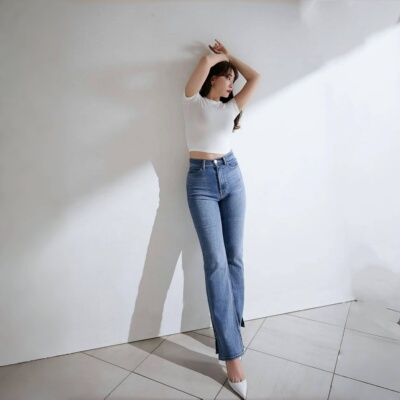 Herlipto纽约高腰牛仔裤