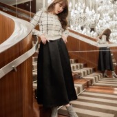 光泽缎面蓬蓬长裙 设计感名媛气质显瘦 lip 年货狂欢 Her