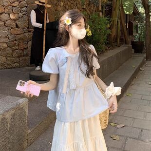 少女学院风设计感小清新套装裙2025夏装新款初高中学生气质连衣裙