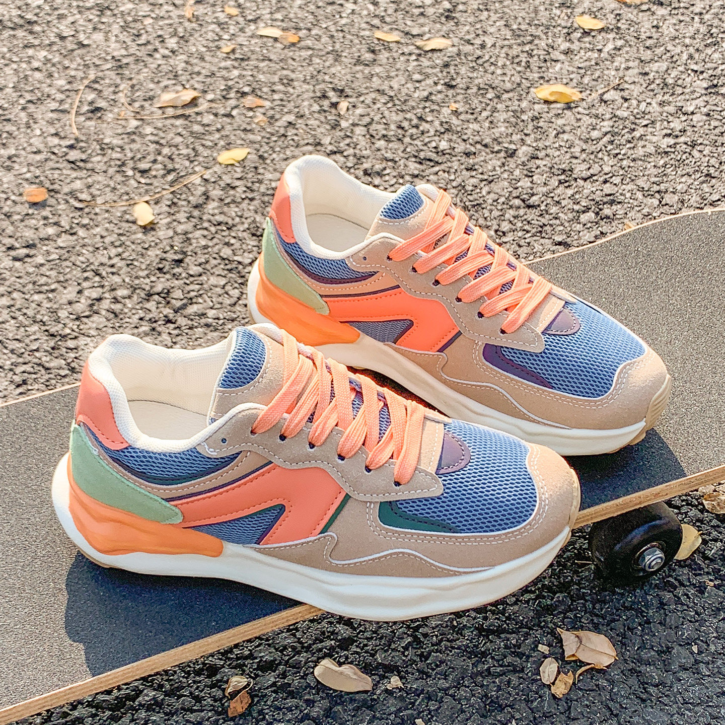 2026春新款运动鞋女跑步减震轻便软底超轻双网透气学生体育啊甘鞋,女鞋,时尚休闲鞋,淘宝优惠券,粉丝福利购,淘宝优惠卷