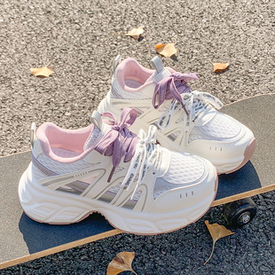 巨好看不累脚老爹鞋2026新款今年流行爆款厚底女鞋学生网面运动鞋