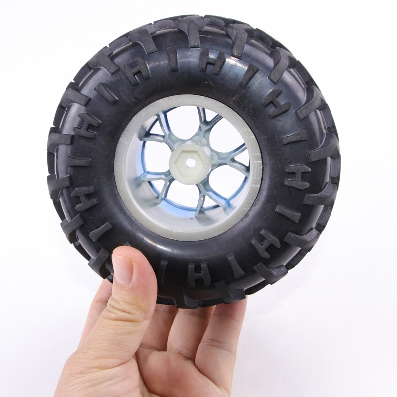 130mm智能小车轮胎 橡胶车轮 机器人 小车配件 底盘轮子 攀爬车胎