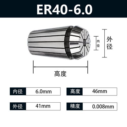 高精度ER40筒夹数控刀柄er弹性夹头雕刻机主轴锁嘴咀夹具刀夹钻套