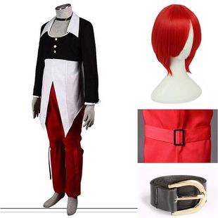 拳皇八神庵cos服装游戏漫展万圣节cosplay衣服项圈腰带假发全套