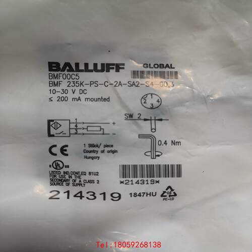【非标价】BMF00C5 BMF235K-PS-C-2A-SA2-S4
