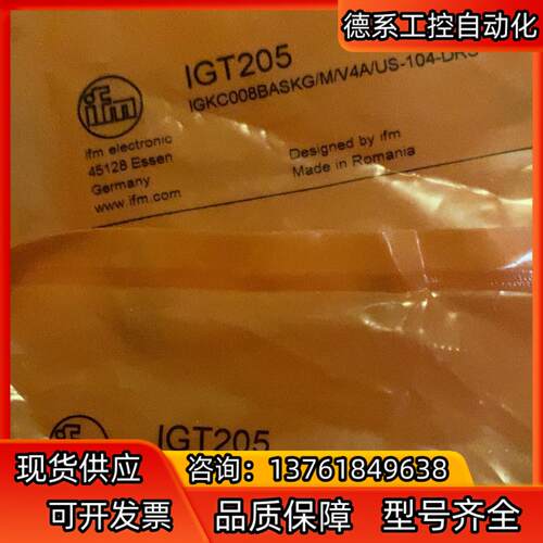 易福门IGT205 全新原装现货，需要的来