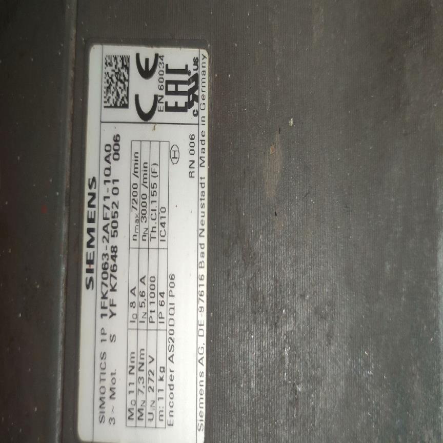 （设备配件）1P 1FK7063-2AF71-10A0备用西门子伺服电机