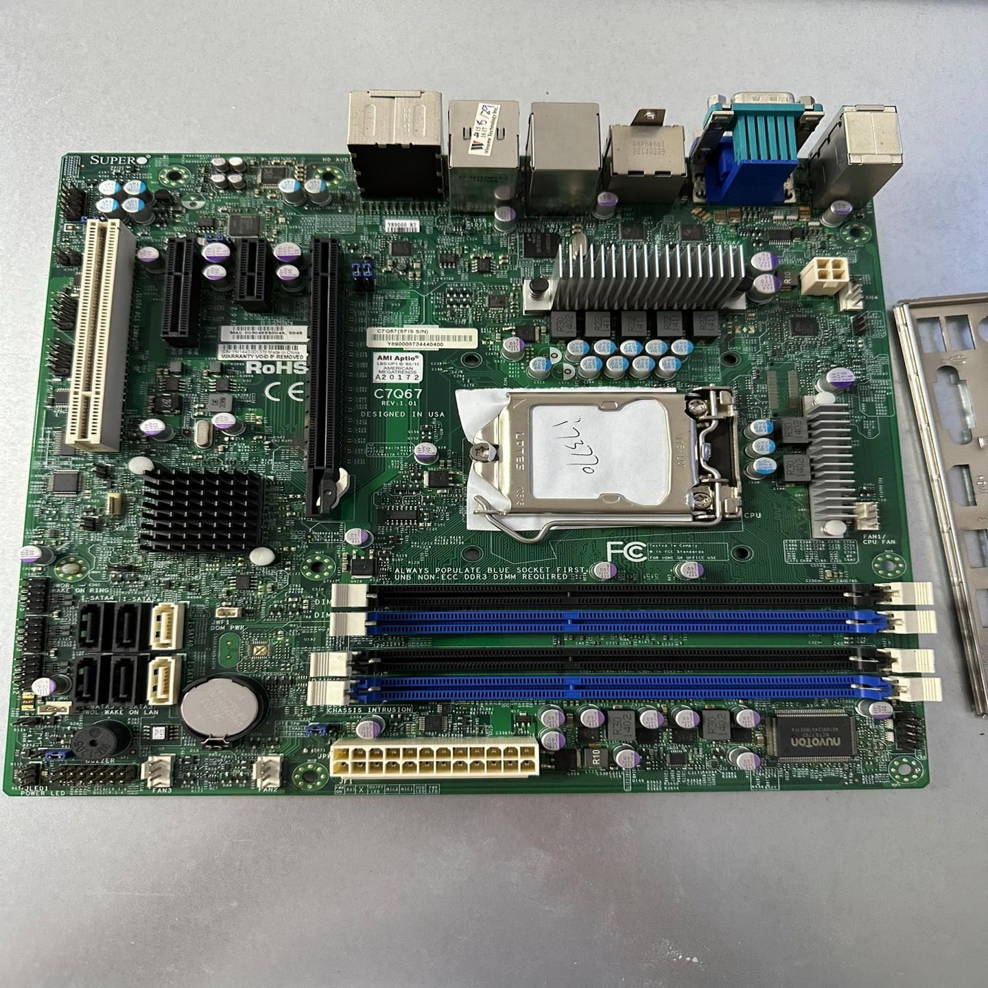 超微C7Q67 单路1155针服务器工作站工控设备主板