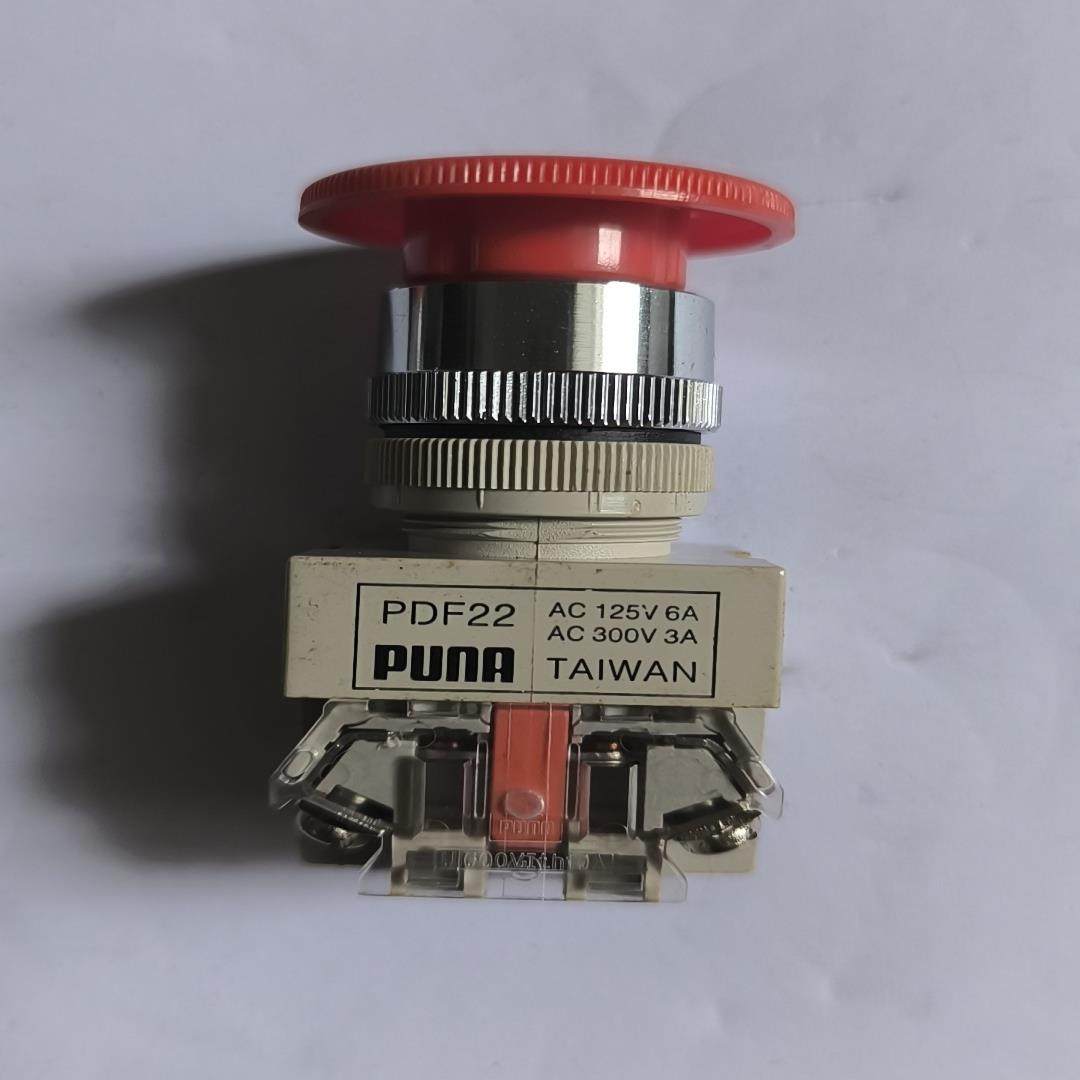 （设备配件）台湾PUNA大头按钮开关PDF2211 1常开1常闭