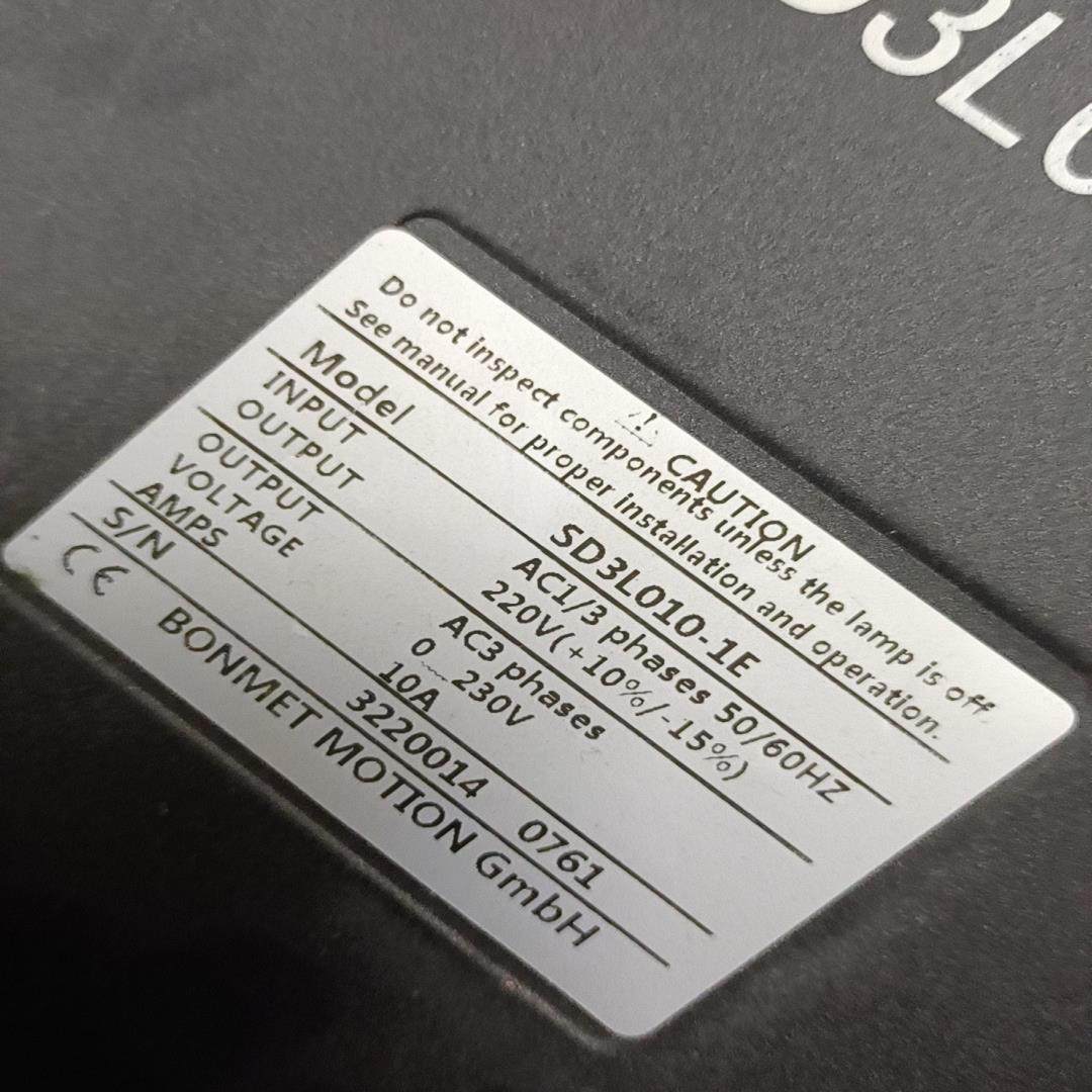 （设备配件）SD3L010-1E拆机BONMET驱动器。拆机件，成色漂亮