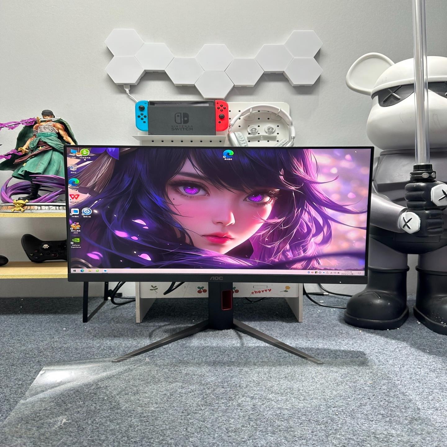 AOC 24G4 23.8英寸165/180HZ显示器IPS