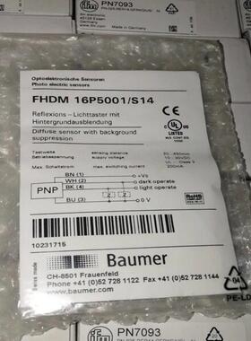 Baumer堡盟FHDM 16P5001/S14全新，原装正