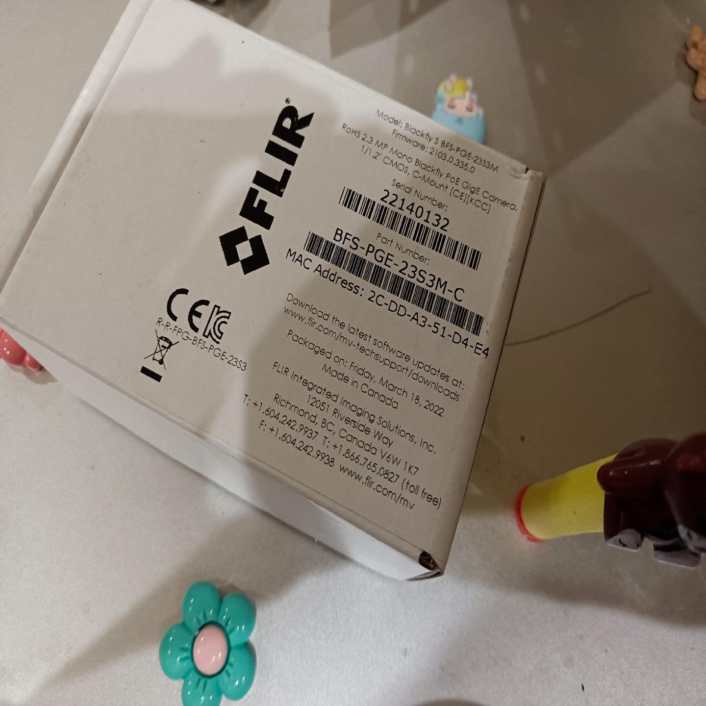 FLIR灰点相机BFS-PGE-23S3M-C黑白相机全新原