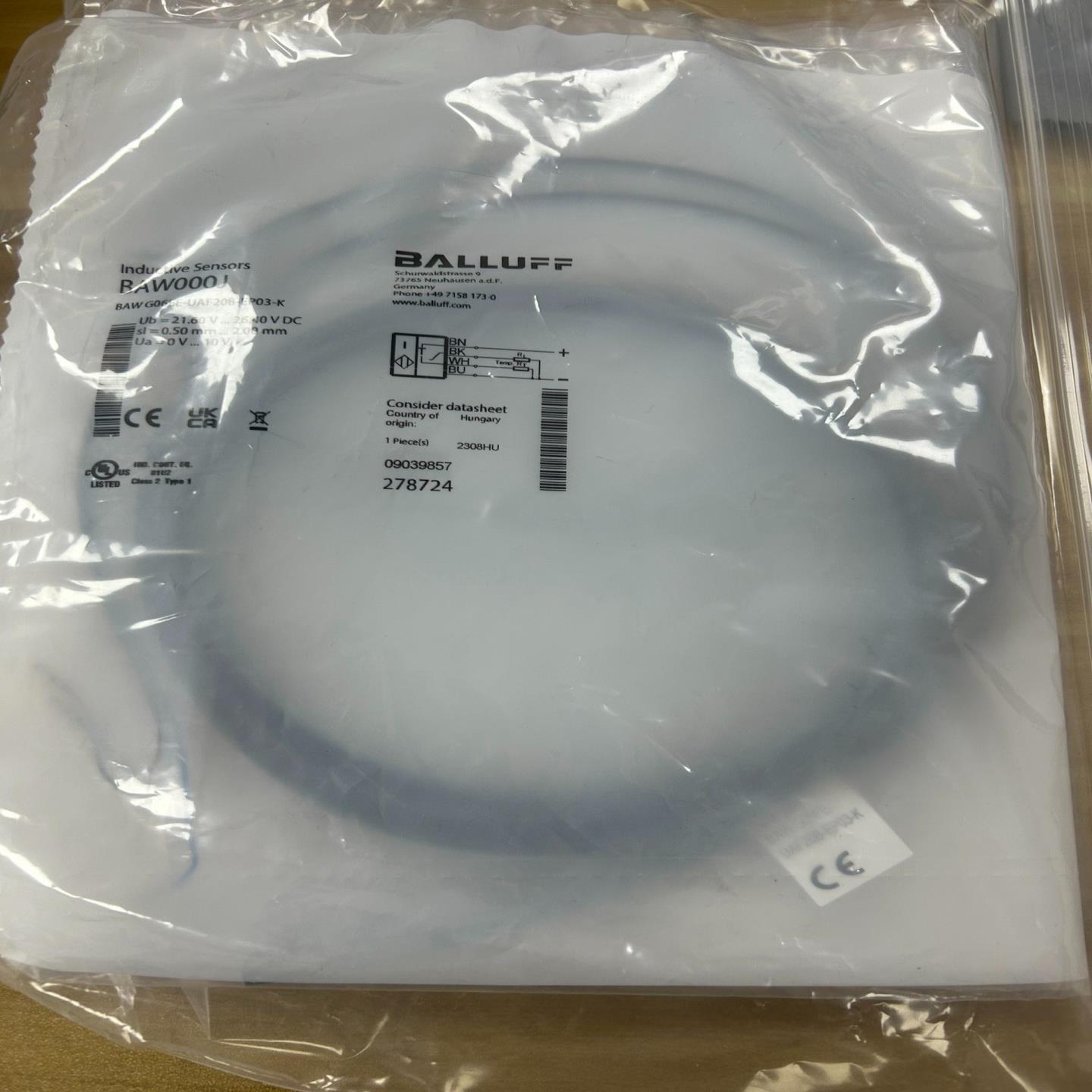 全新巴鲁夫测距传感器BAW000J BAW G06EE-UA