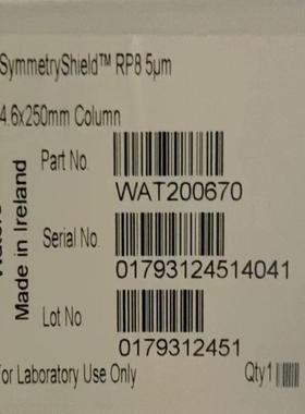 沃特世C8柱色谱柱，货号WAT200670，全新，Sy