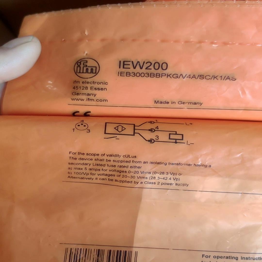 IFM宜福门IEW200 IEV3003BBPKG/V4A/