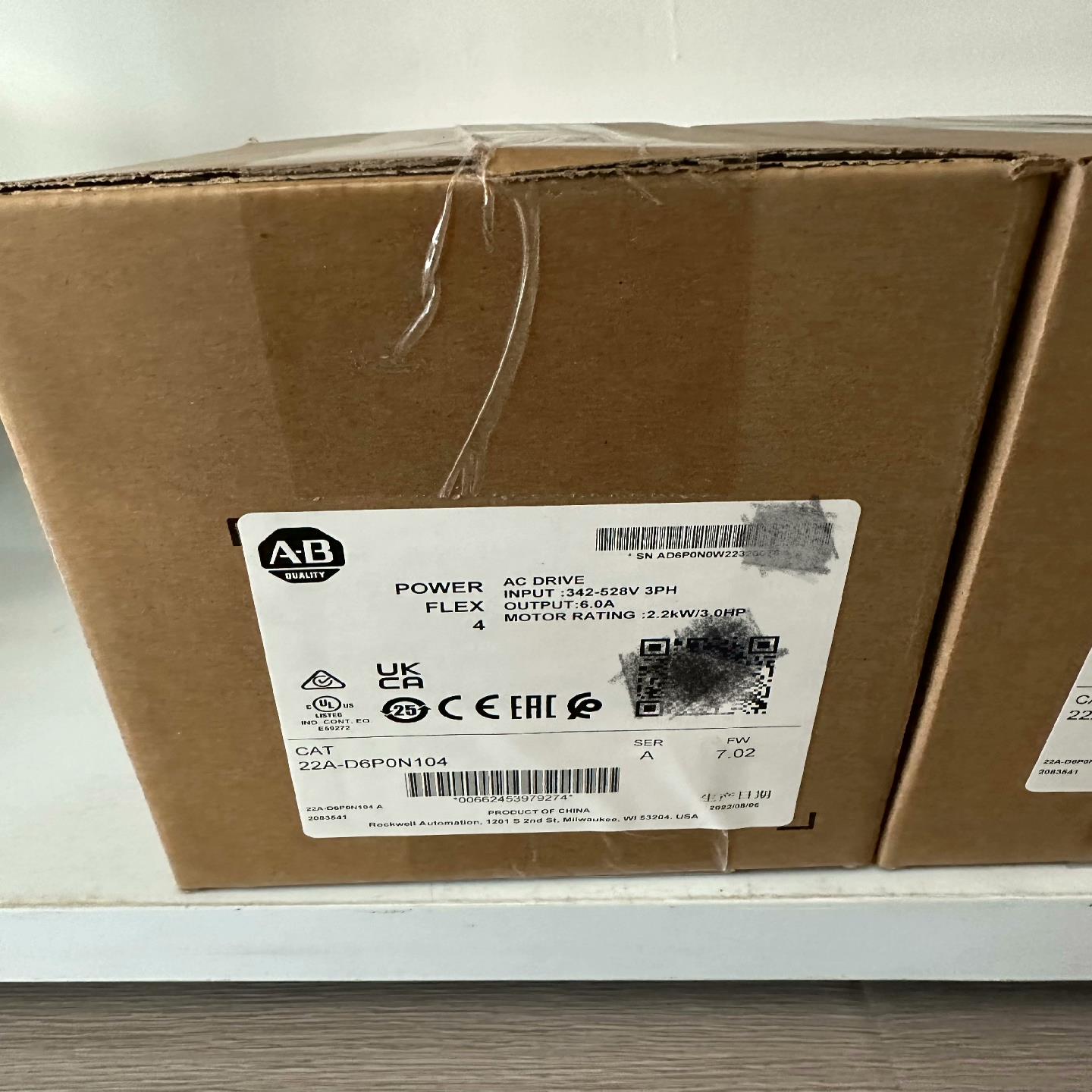 AB罗克韦尔变频器22A-D6P0N104全新原装正品现货，