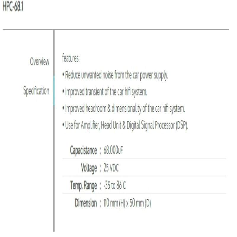 （设备配件）FLUX HPC-68.1  电源，DSP电容，25V直流电