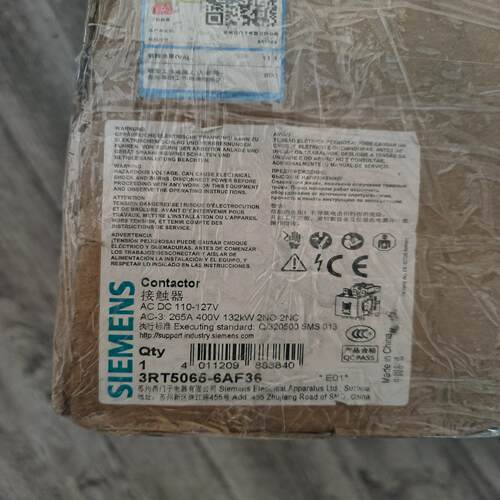 （设备配件）西门子接触器3RT5065-6AF36