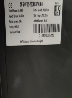 贝加莱电机，5FSN85-200E03PAD-0;