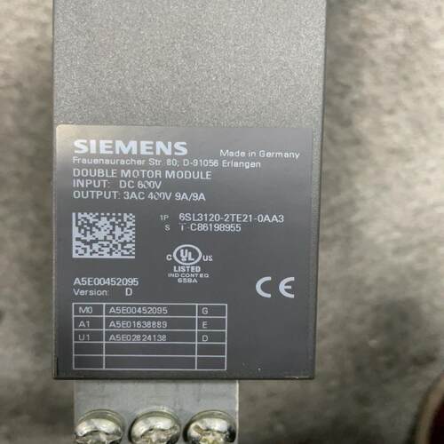 6SL3120-2TE21-0AA3  9A/9A西门子