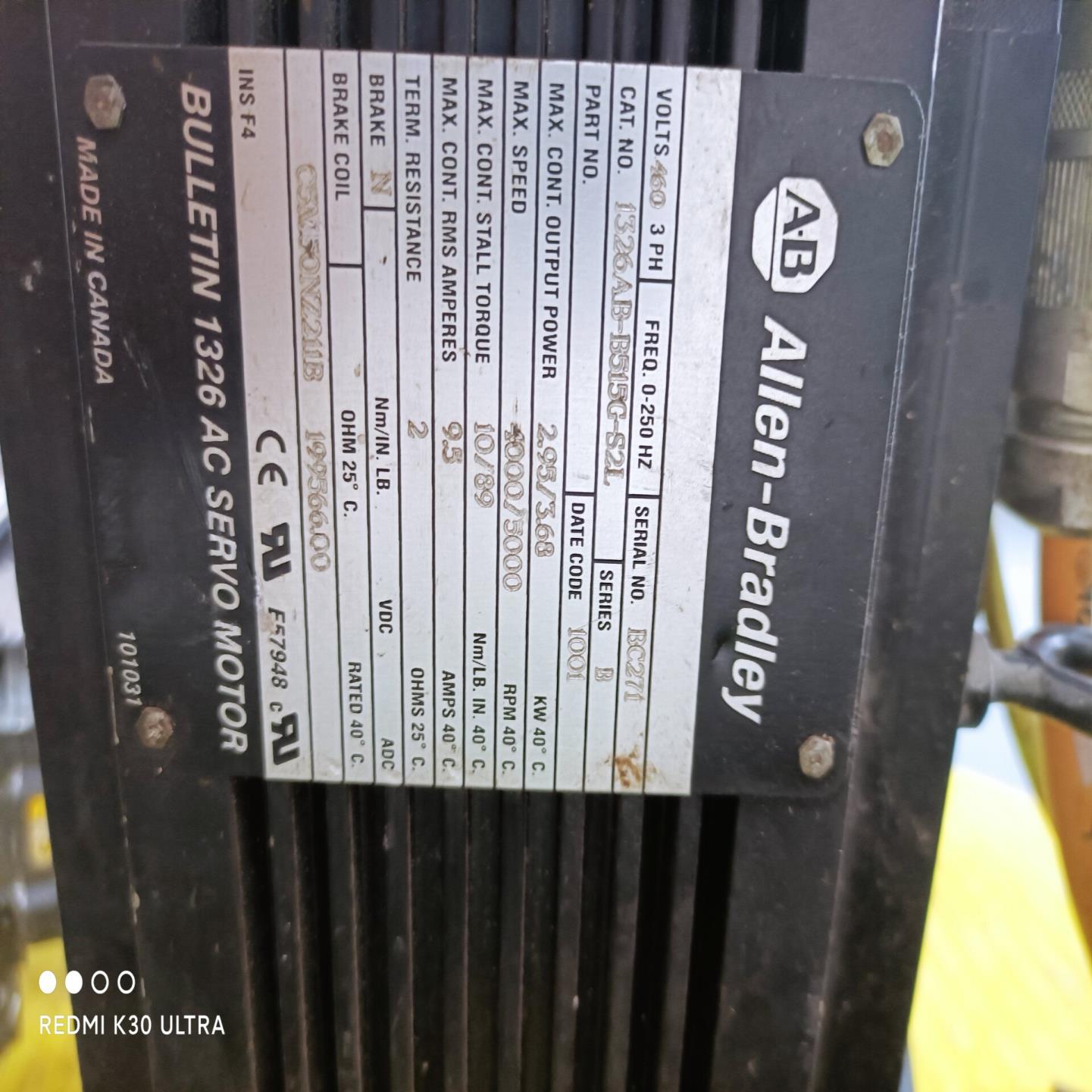 （设备配件）拆机AB伺服电机 1326AB-B515G-S2L   MP