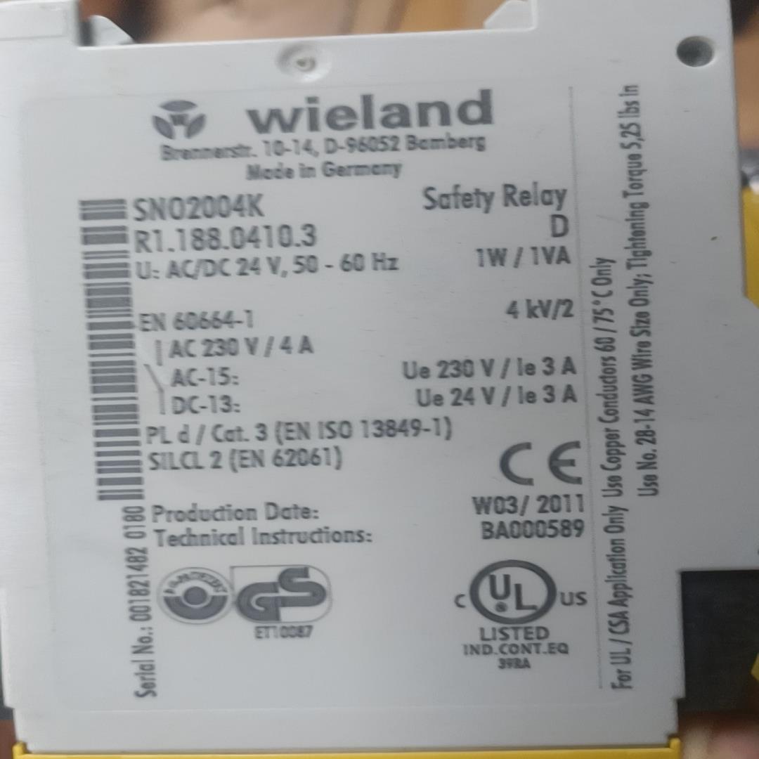 wieland德国威琅电气原装正品SN02004K