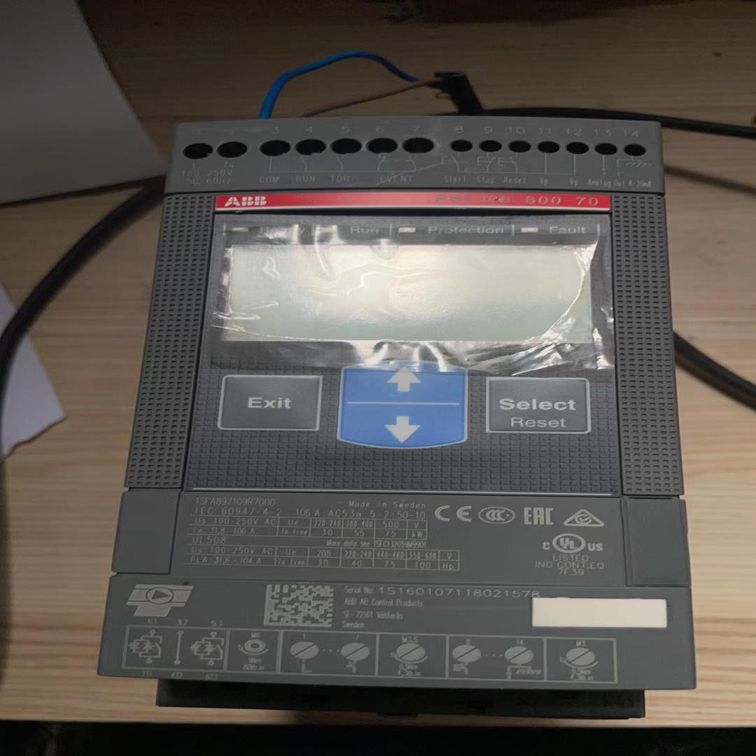 [德峰]ABB 软启动器 PSE105-600-70  装柜未用需要