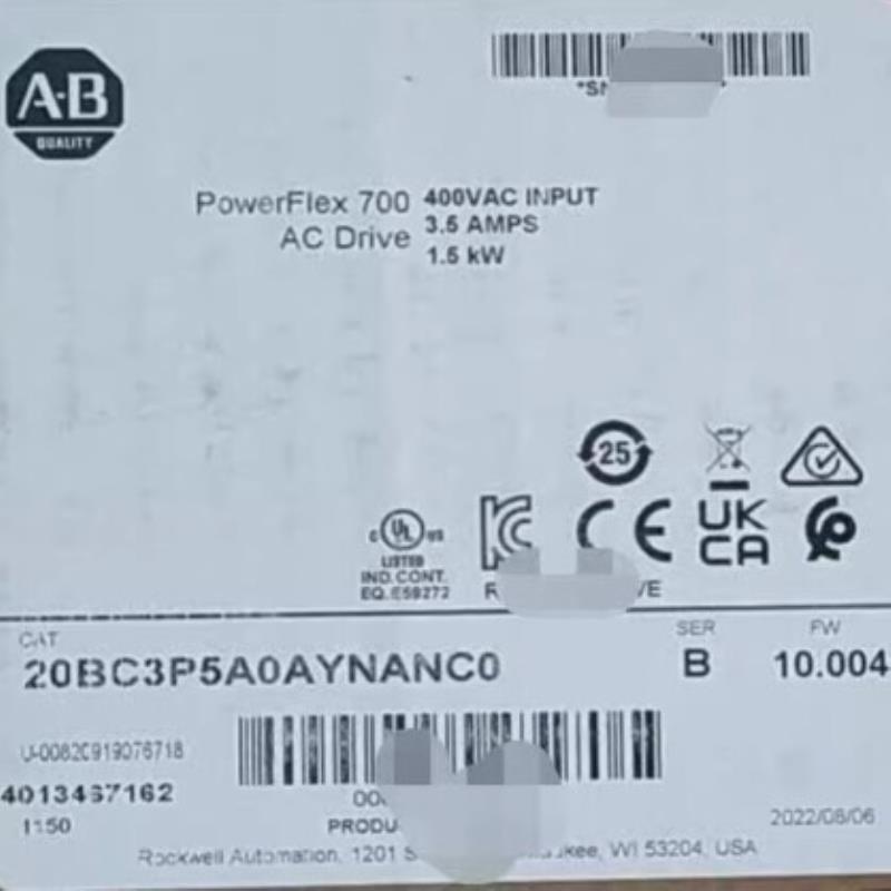 20BC3P5A0AYNANC0 罗克韦尔 AB 变频器议价