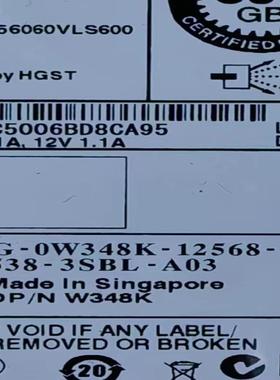 Dell/戴尔600G 3.5寸 15K日立硬盘0W348K