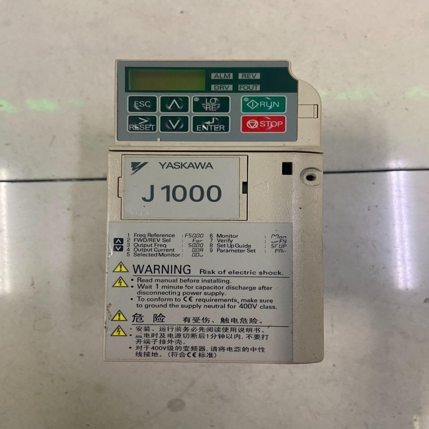 CIMR-JB2A0004BBA 安川变频器 0.75KW/