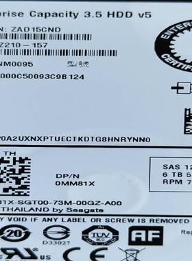 DELL 康贝ST6000NM0095 MM81X 6T S