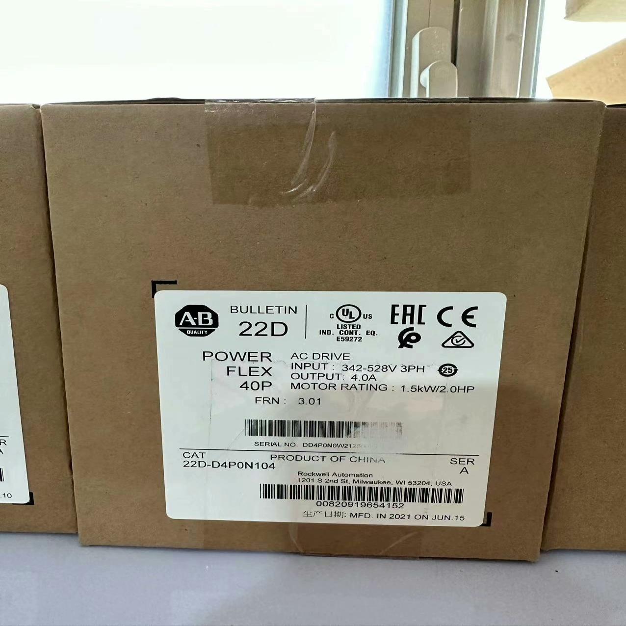 AB罗克韦尔变频器22D-D4P0N104全新原装正品现货，