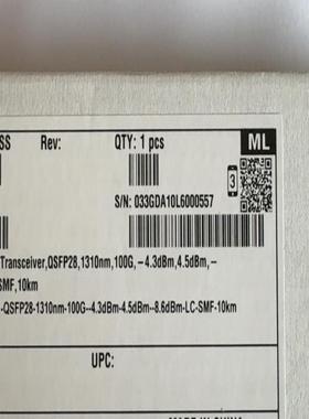 华为100G10km光模块 02312BSS OSN010N