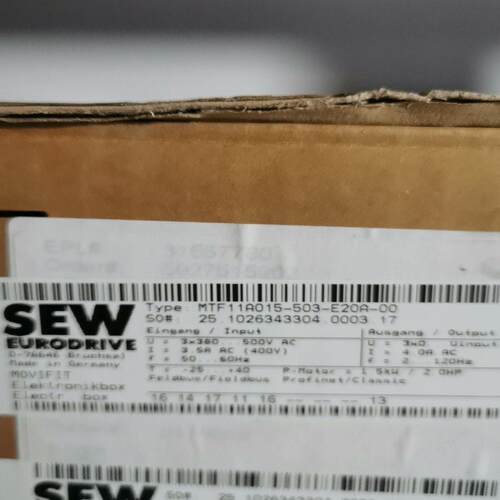 1.5KW SEW变频器型号：MTF11A015-503-E