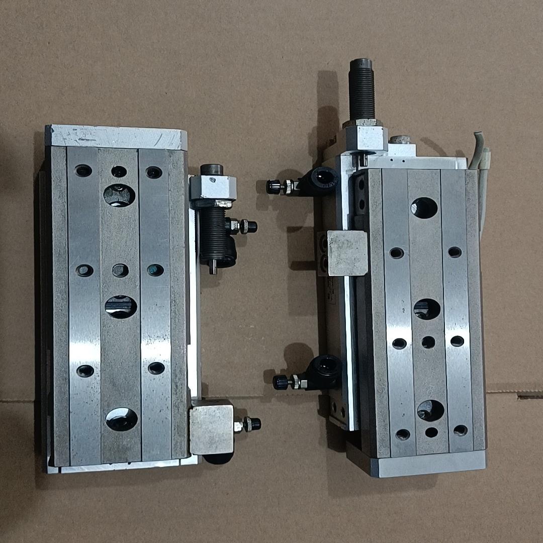 原装正品SMC滑台气缸MXQ16-75B。功能正常，顺畅不卡