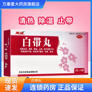万岁 白带丸6g*10袋/盒清热除湿止带 带下病 带下量多 色黄 有味